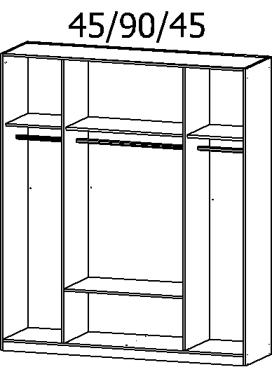 Drehtürenschrank, Gamma