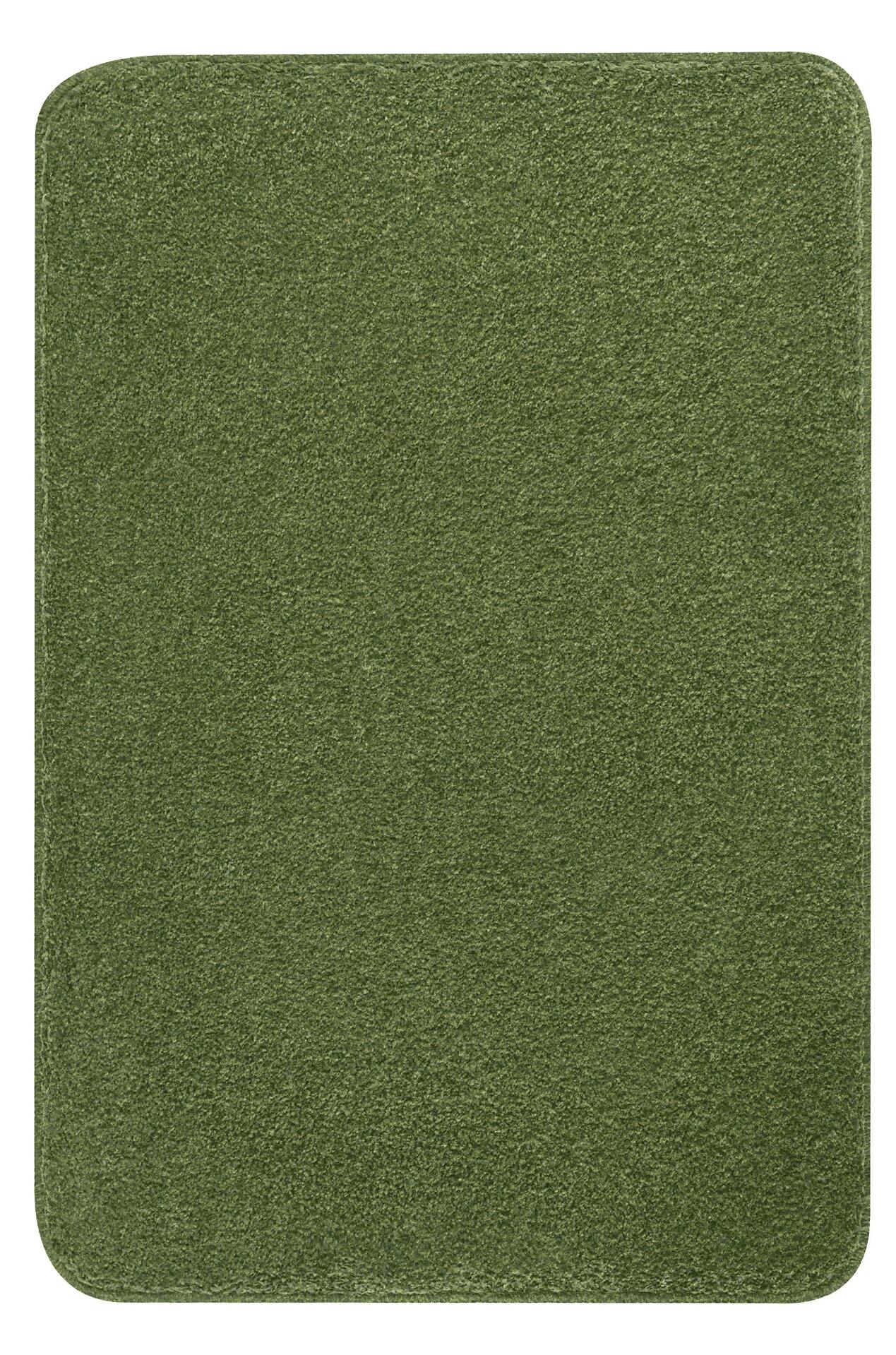 Badteppich Meadow: Rechteckiger Teppich mit flaumiger Oberfläche in hellgrün.