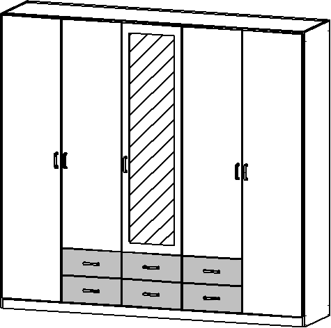 Drehtürenschrank, Gamma