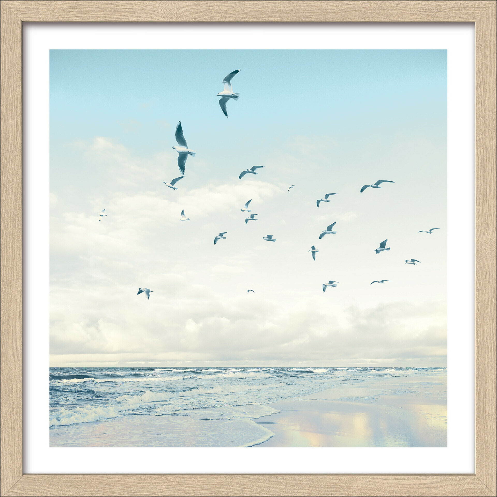 Framed-Art, Seagulls On The Beach