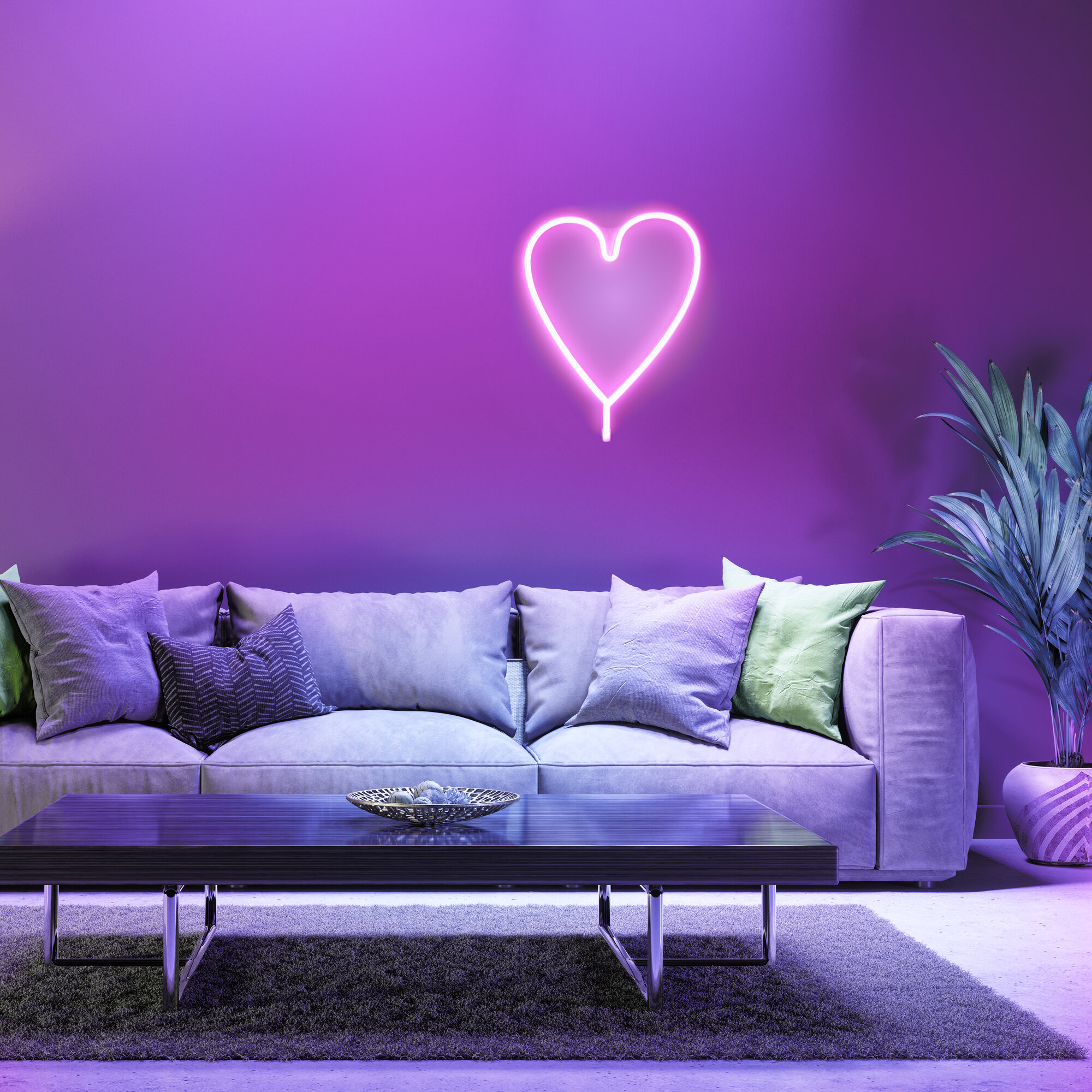 Neon-LED-Bild, Neon-Herz