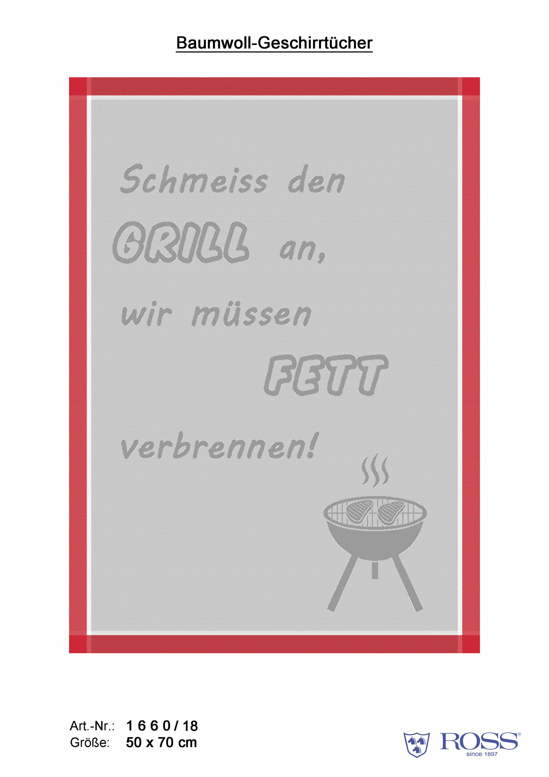 Geschirrtuch, Schmeiss den Grill an…