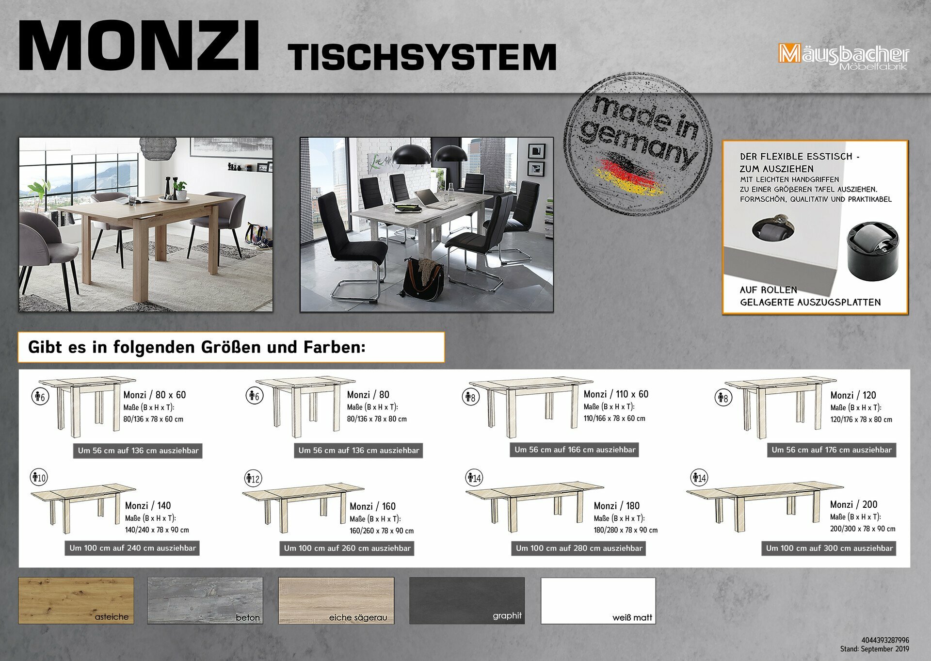 Esstisch, Monzi