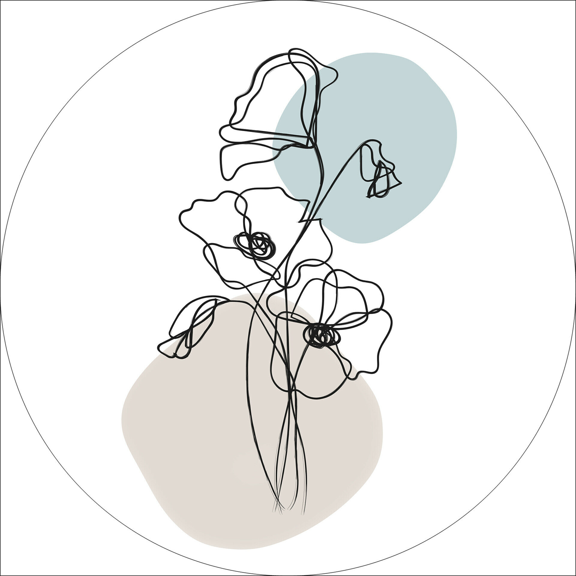 Glas-Art, Line Art Flowers X