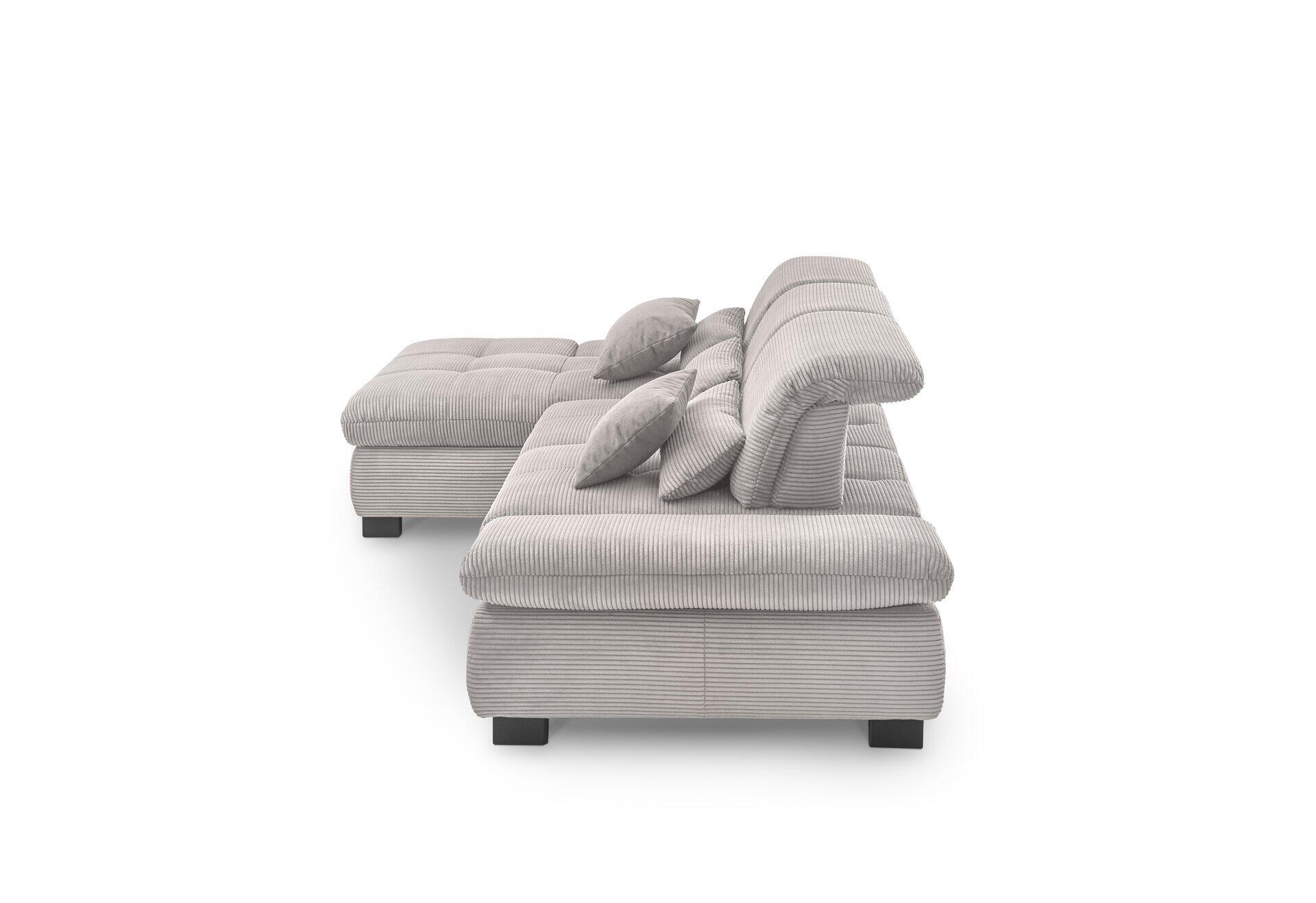 Ecksofa SO 4100 in Seitenansicht mit tief eingelassenen Kissen, breiter Sitzfläche und modularer Konstruktion für flexible Sitzanordnungen.