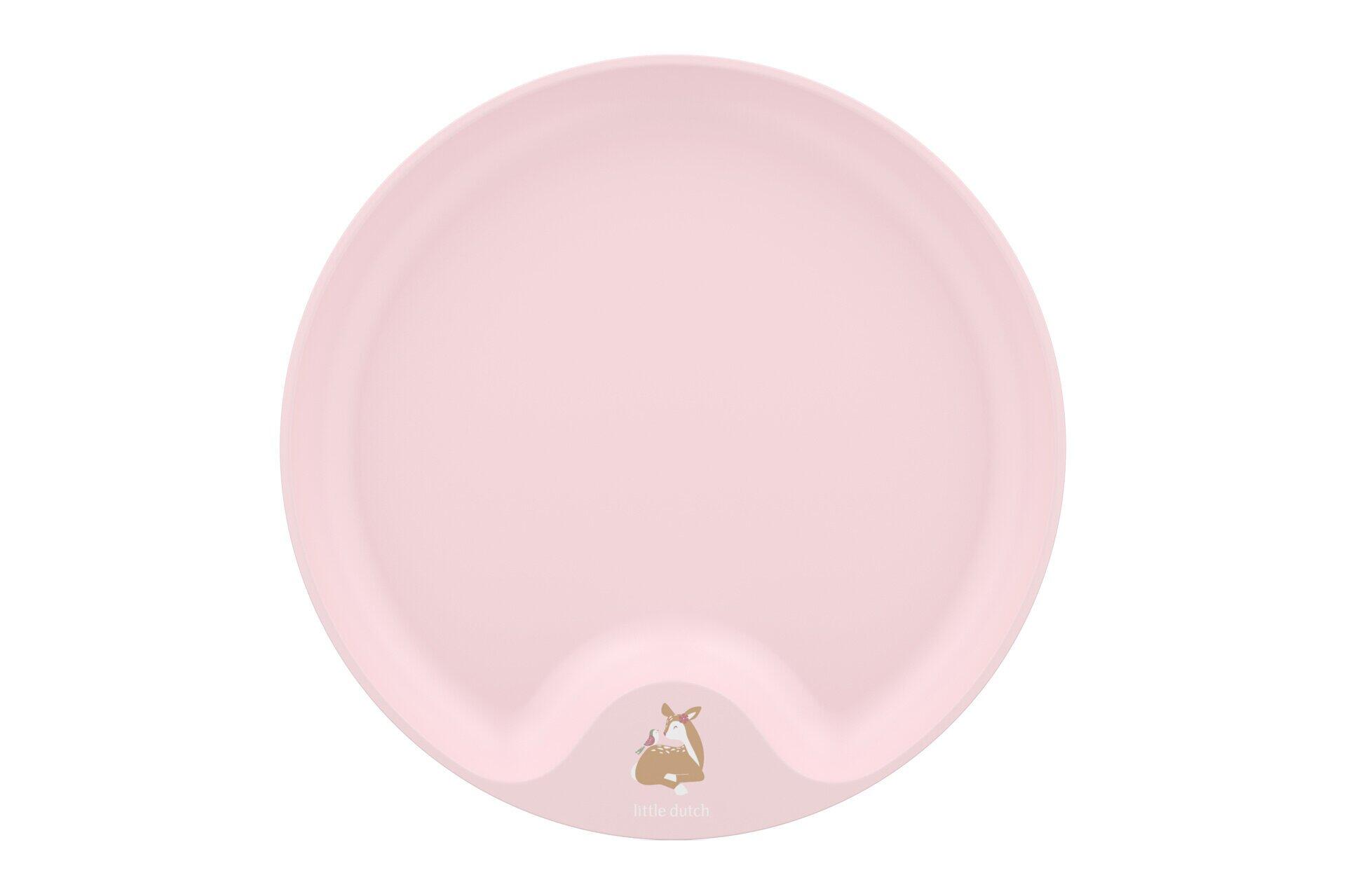 Rosa Anti-Fatigue-Matte mit gewölbtem Rand und Aussparung für ein Plüschtier, präsentiert in einer frontalen, leicht erhöhten Perspektive.