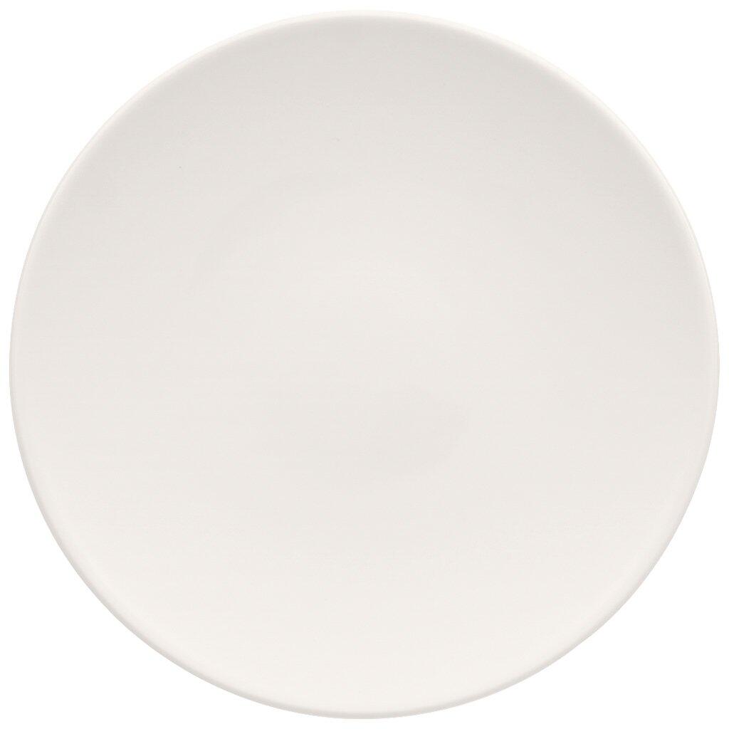 Weißer, runder Brotteller "Coupe, For Me" von Villeroy & Boch aus der Vogelperspektive.