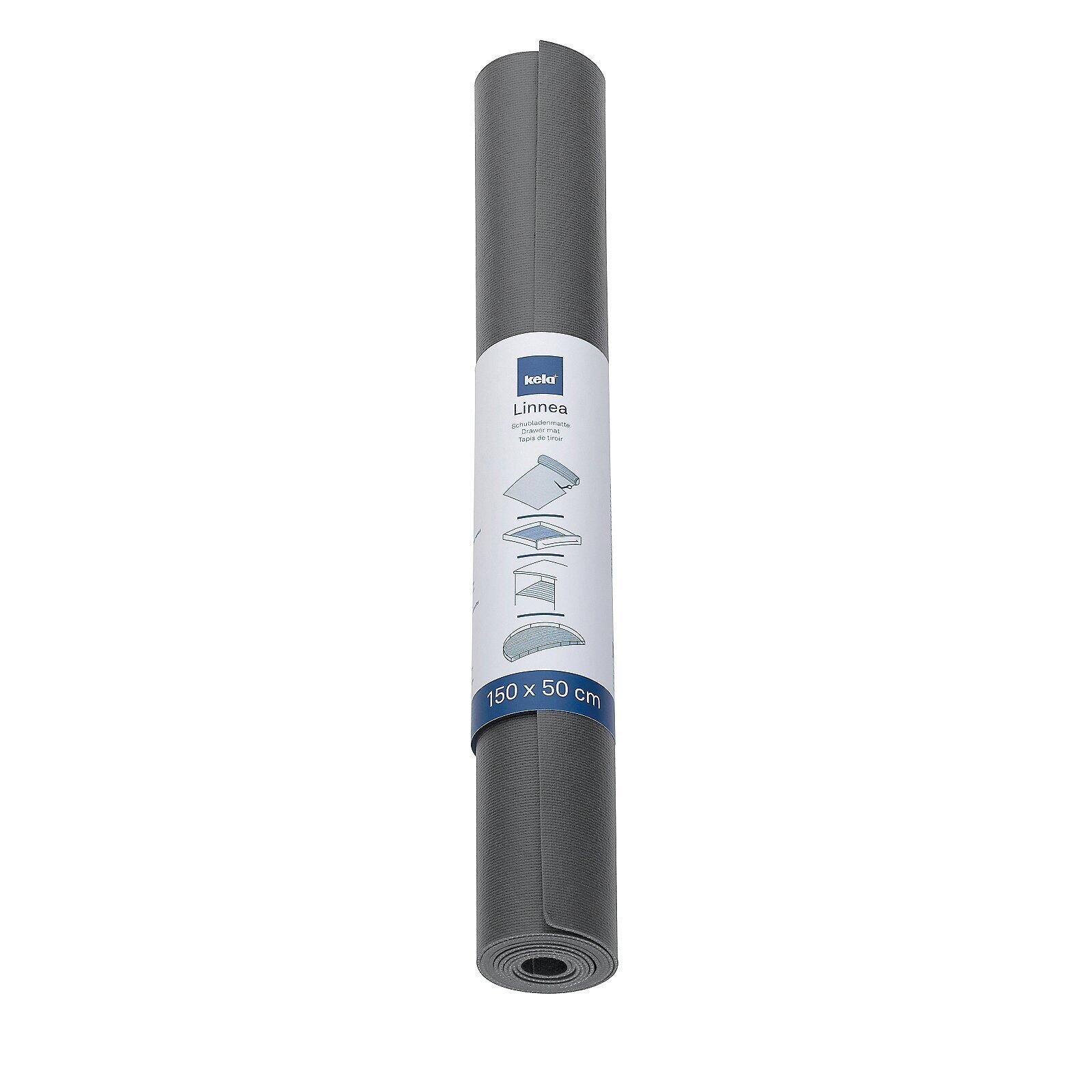 Kela Grau Antirutschmatte, Linnea – – Ca.50x150cm