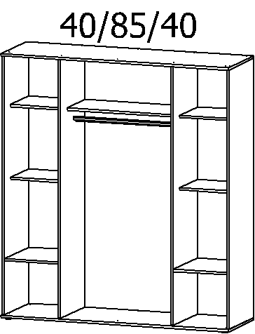 Drehtürenschrank, Twin