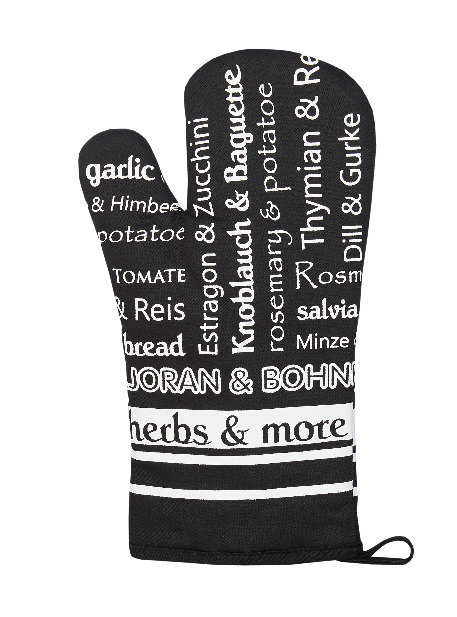 Ofenhandschuh, Herbs & More Schwarz