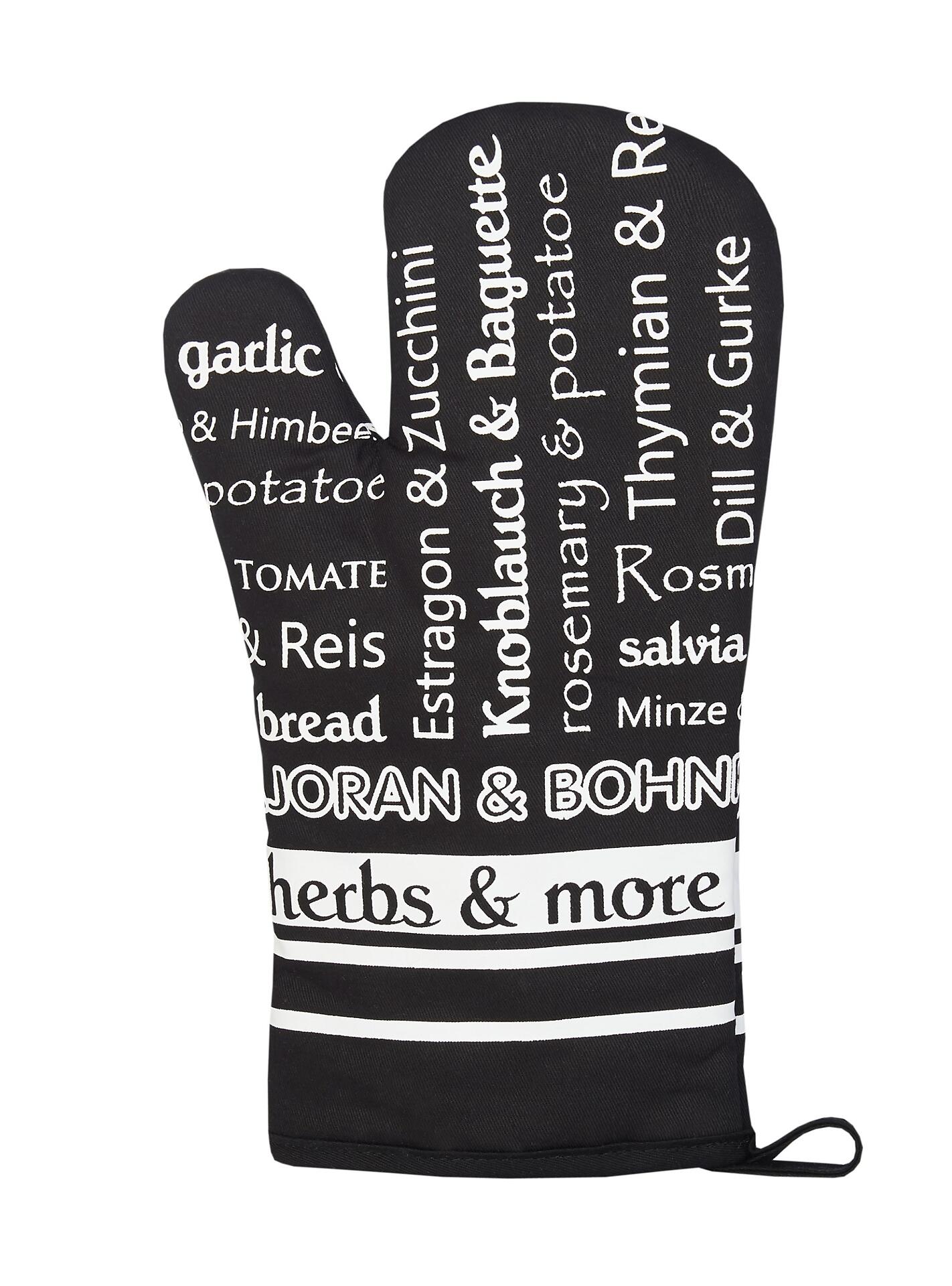 Ofenhandschuh, Herbs & More Schwarz
