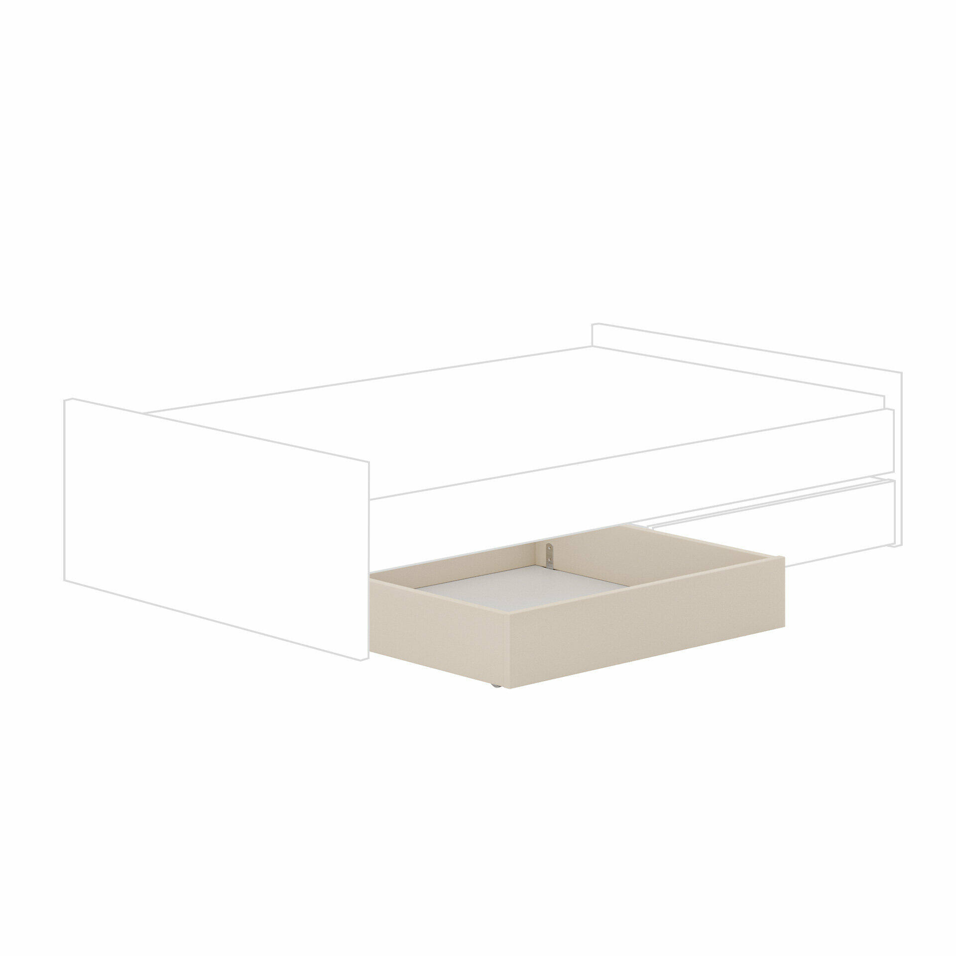 Paidi Beige Bettkasten, Little Flo – – Ca. 952X200x985cm