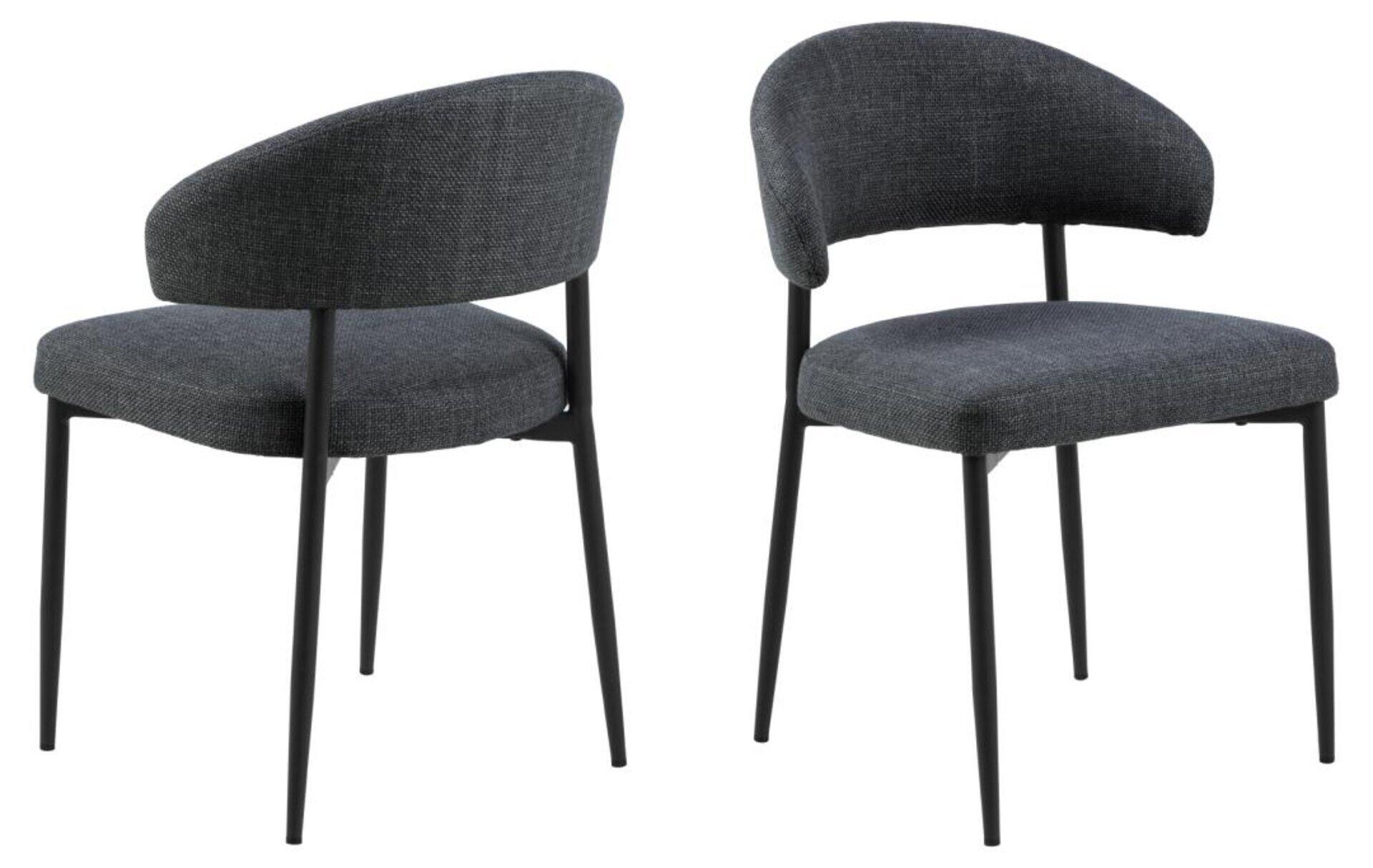 Actona Braun Esszimmerstuhl, Edina – Dunkelgrau – Ca. 56X77x55cm
