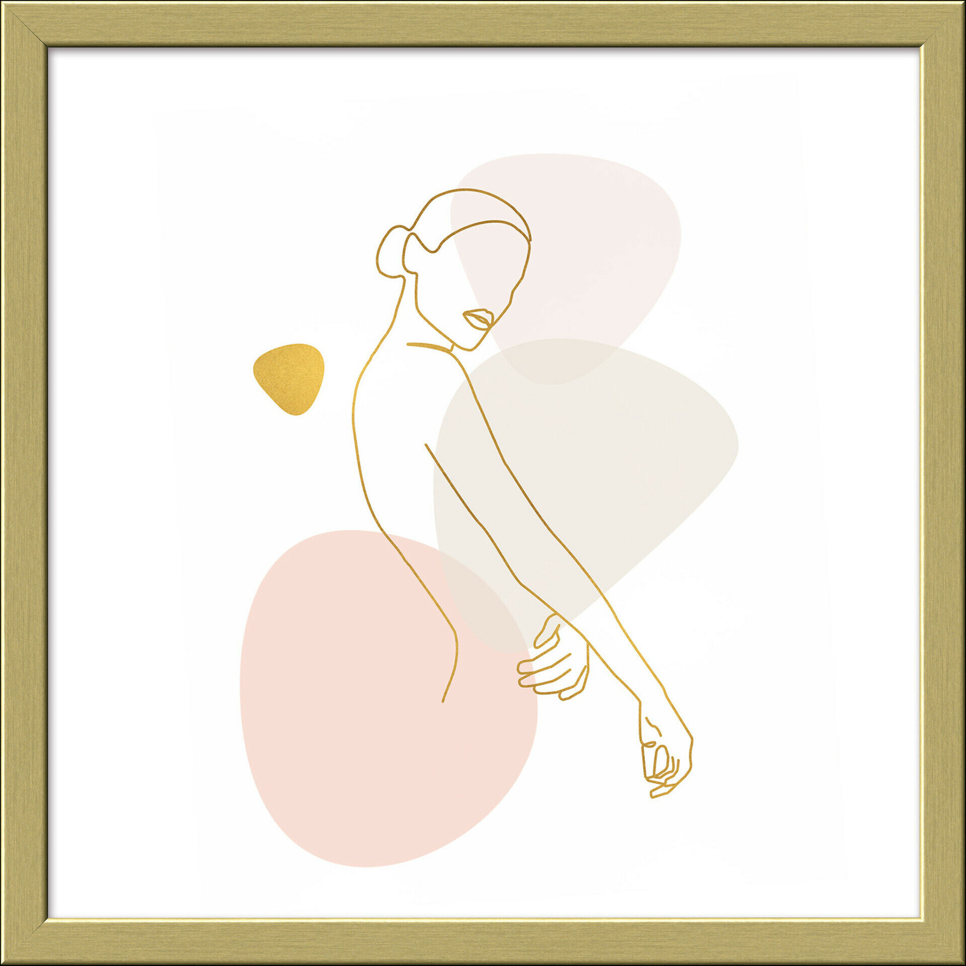Framed-Art, Gold-Line-Art II