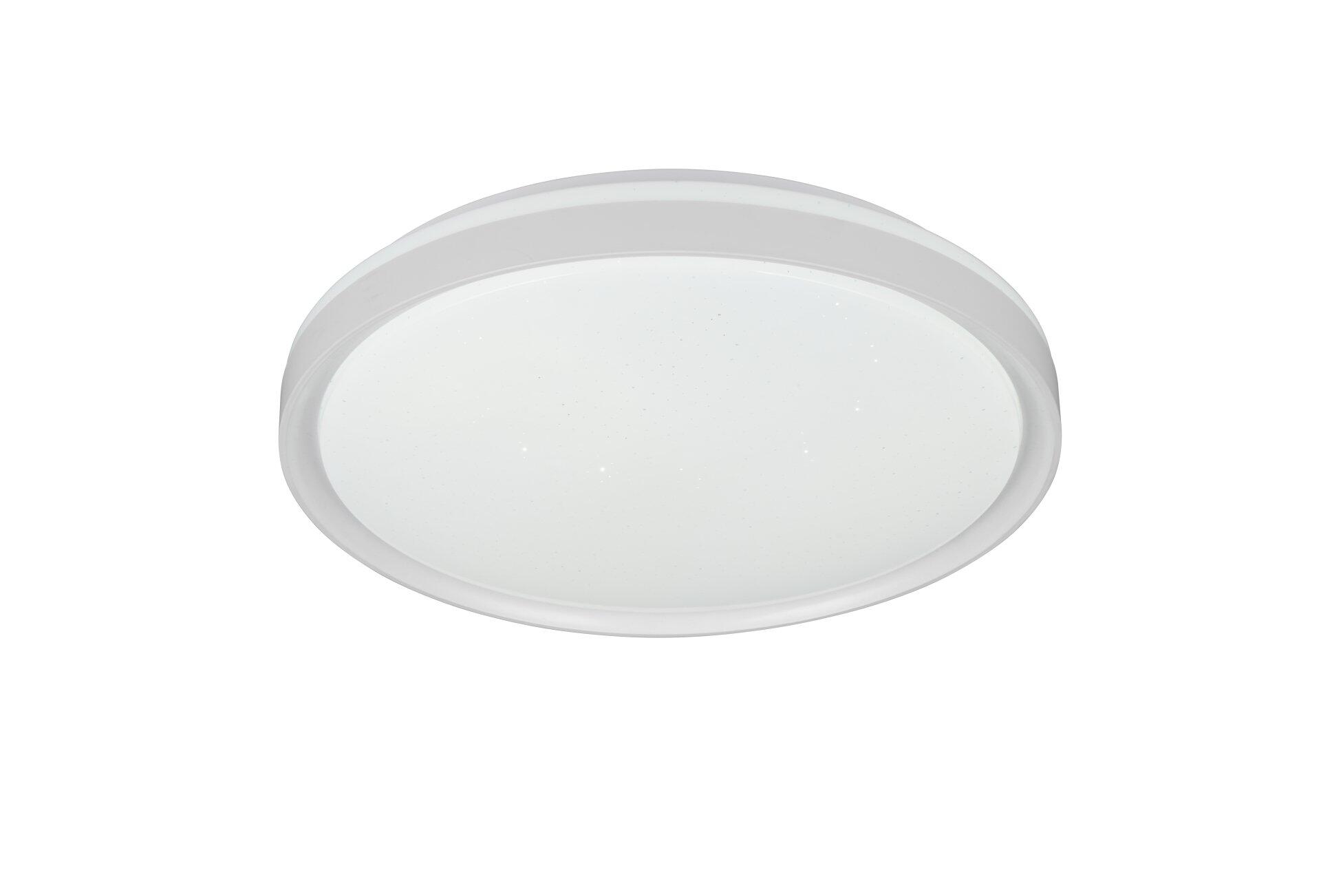 Deckenleuchte Solit mit mattiertem Weißdesign und stufenlos einstellbarer Lichtfarbe, dargestellt in Frontalperspektive.