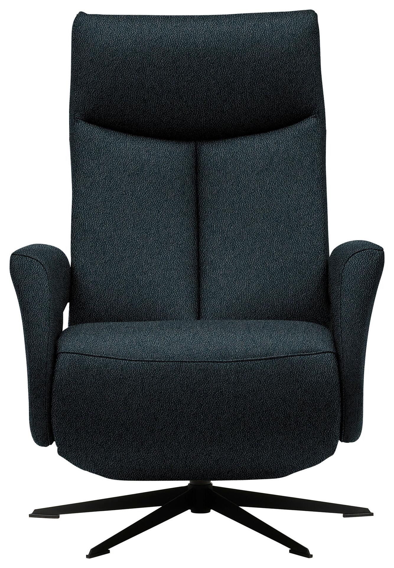 Relaxsessel 8001 mit drehbarer Sitzfläche und Kippfunktion, dargestellt in Frontalperspektive mit schwarzem Sternfuß.
