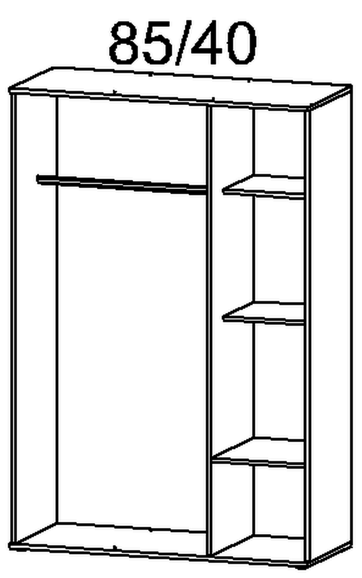 Drehtürenschrank, Twin