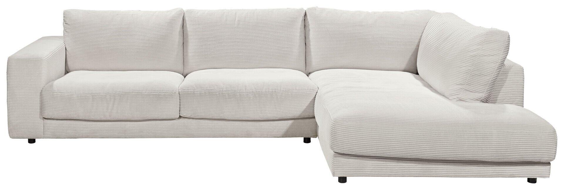 Ecksofa Sambia mit niedrigen Füßen und Liegefläche im rechten Winkel, dargestellt aus der Seitenperspektive.