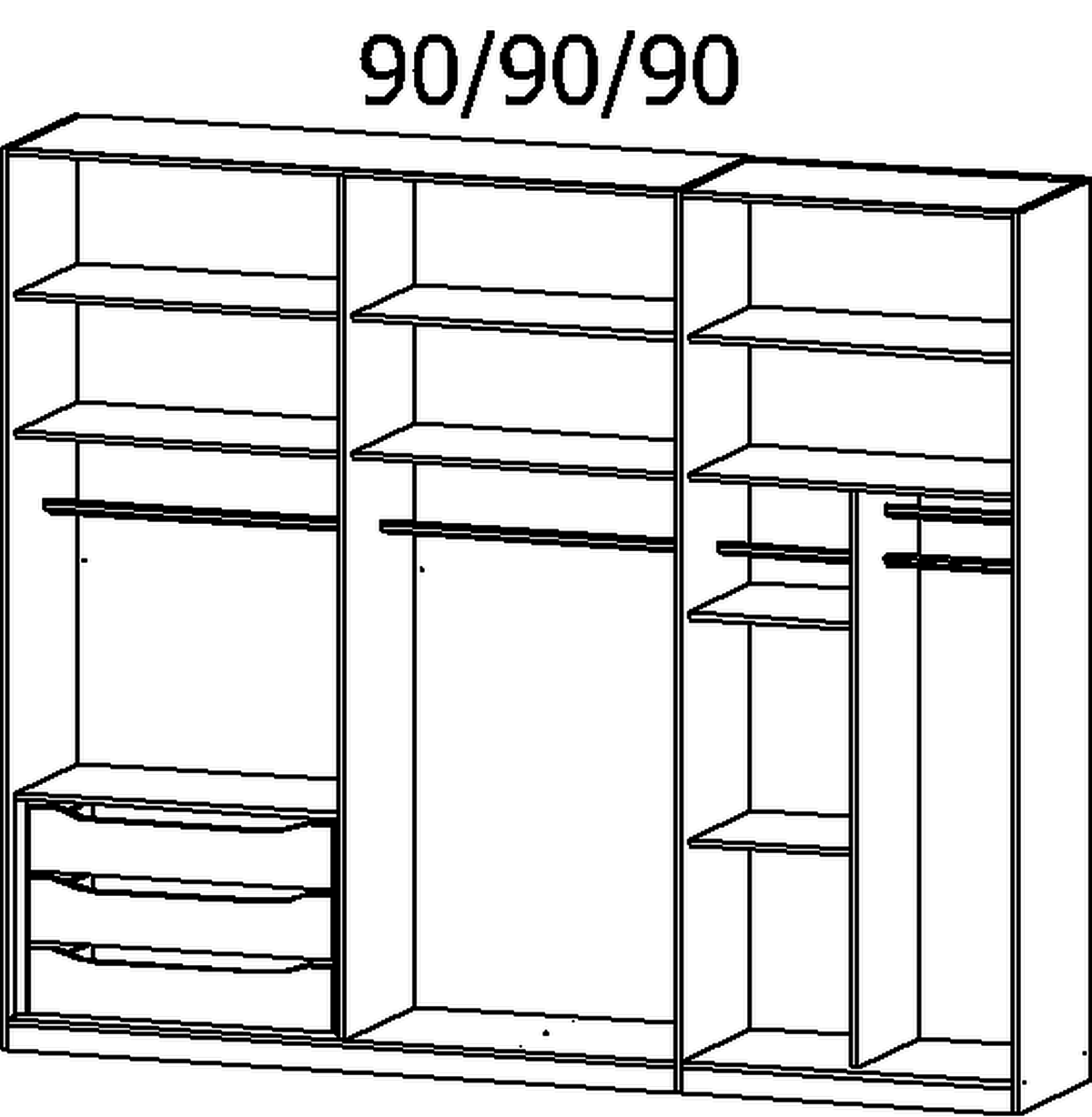 Drehtürenschrank, Alabama
