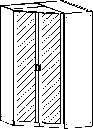 Drehtüren-Eckschrank, Bremen Extra