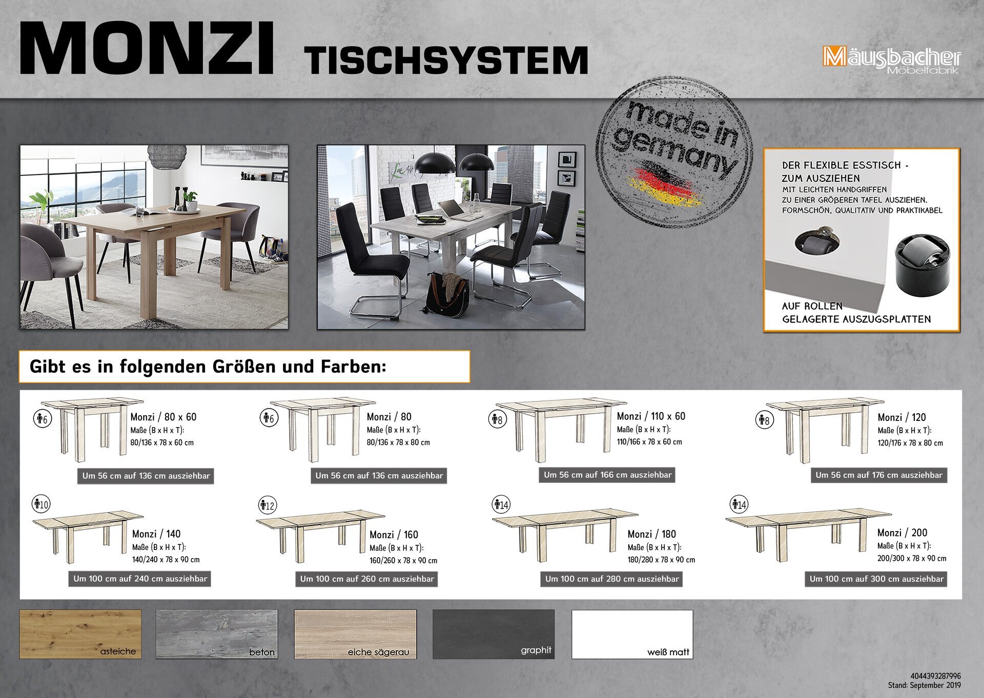 Esstisch, Monzi