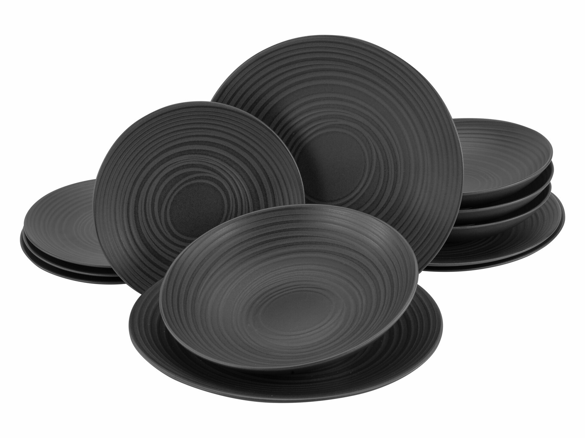 Tellerset 12-tlg, Lava Stone