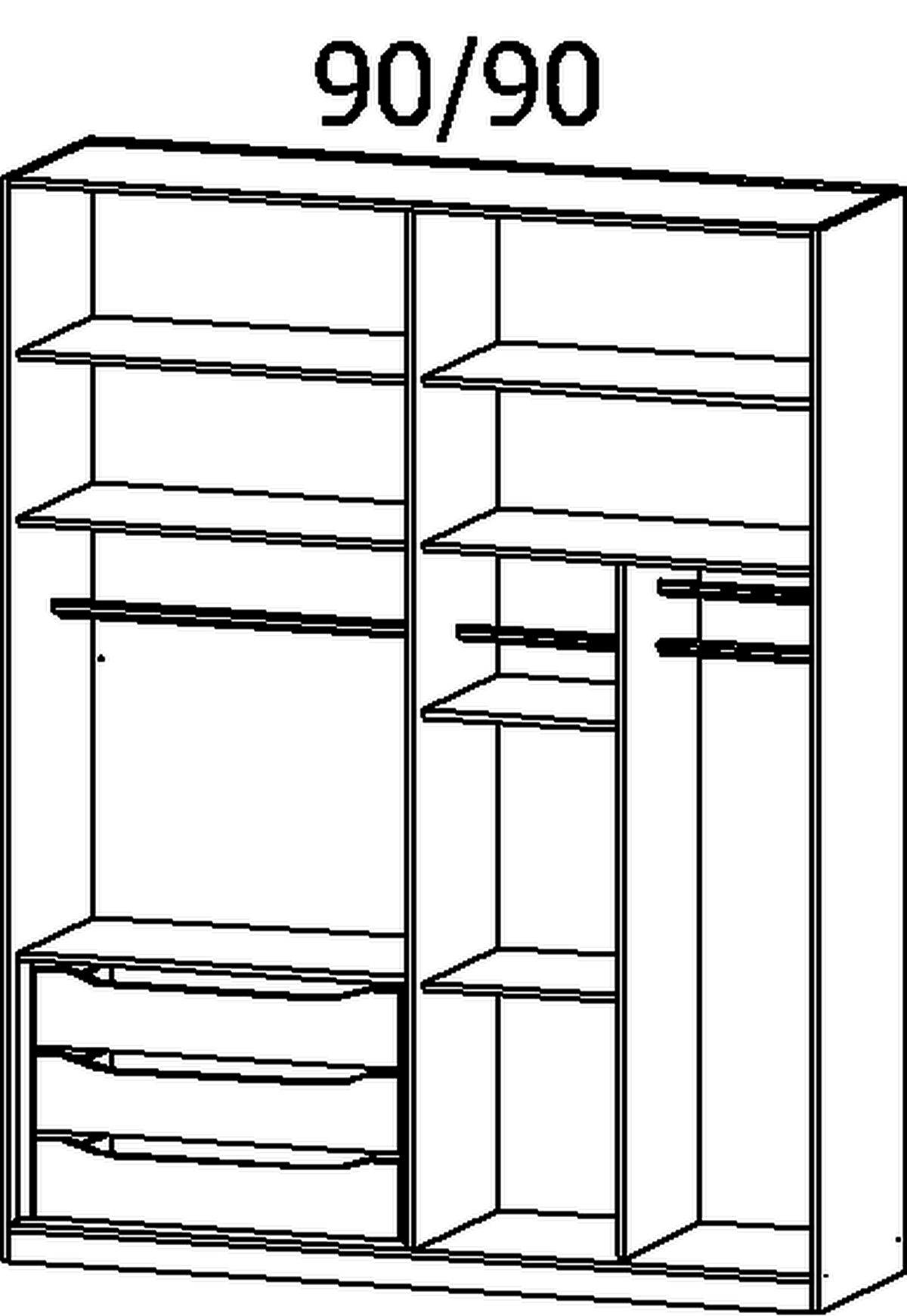 Drehtürenschrank, Alabama