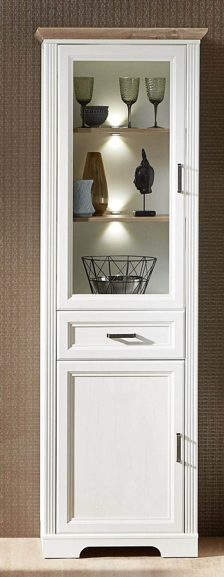 Innostyle Braun Vitrine, Jasmin – Pinienfarben – Ca. 66X204x42cm