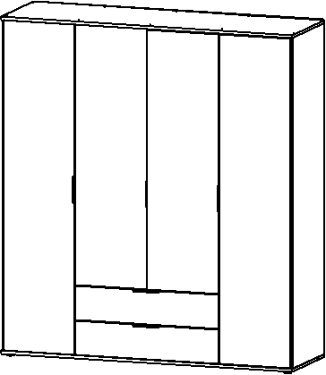 Drehtürenschrank, Twin
