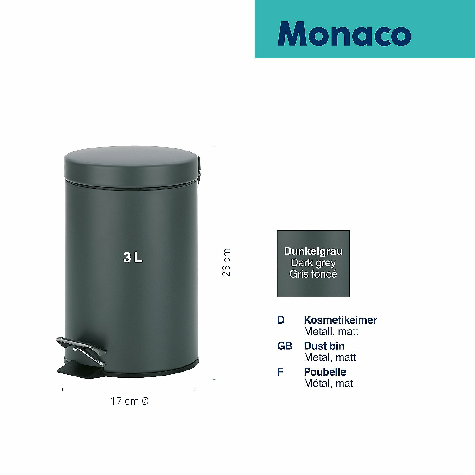Kosmetikeimer, Monaco