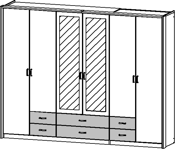Drehtürenschrank, Gamma