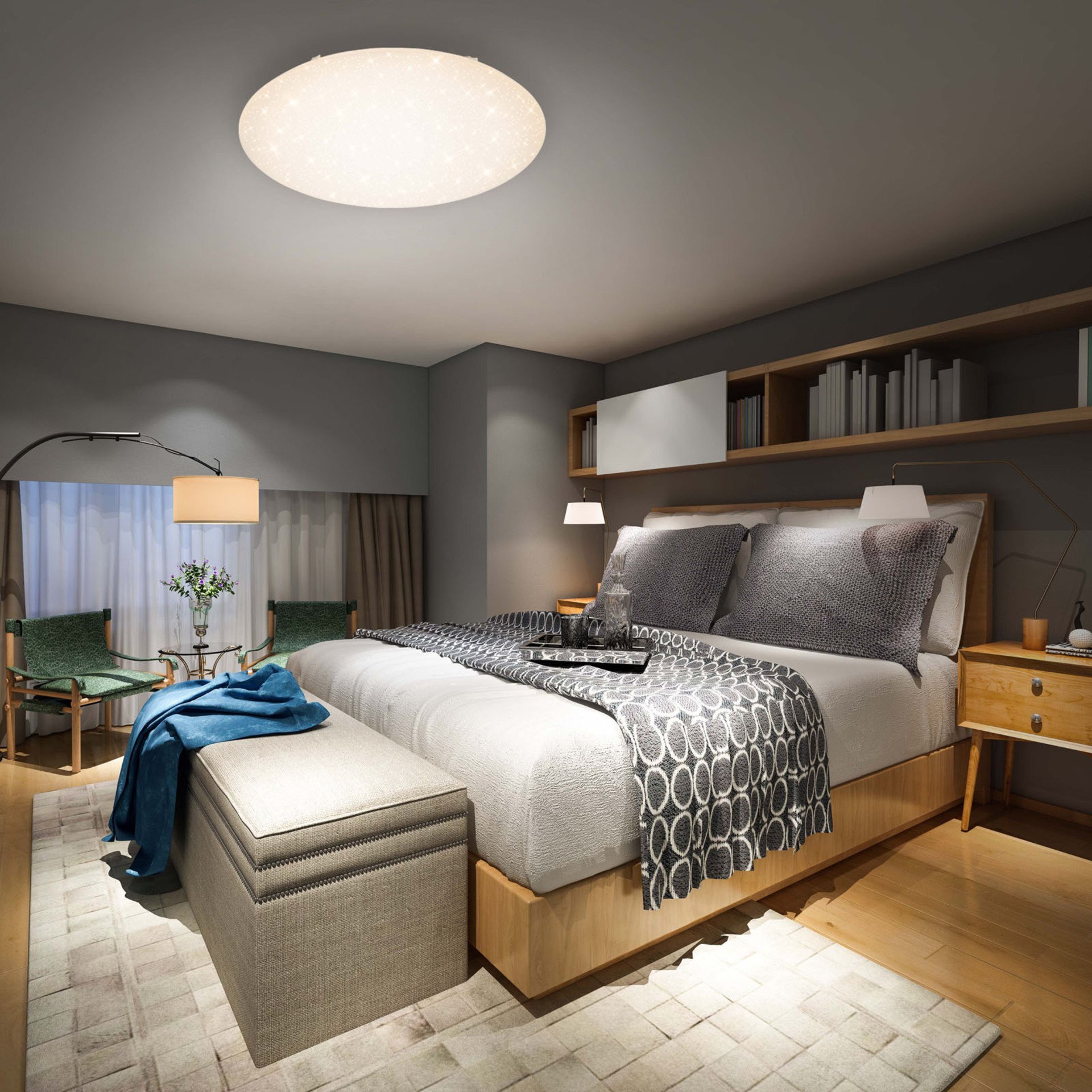 Wand- und Deckenleuchte, Verb