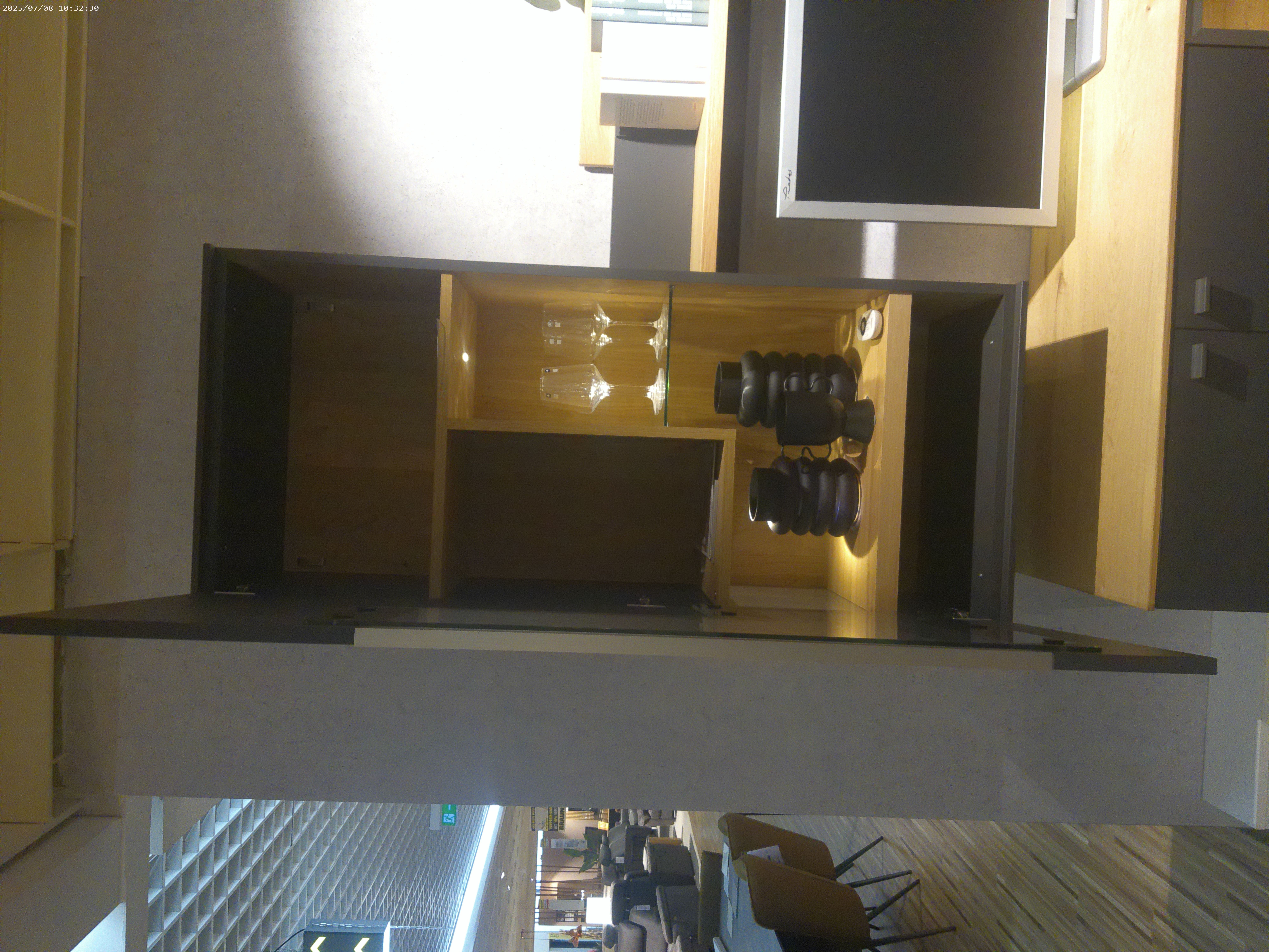 Wohnwand Eco - Balkeneiche/Lack Schiefergrau matt