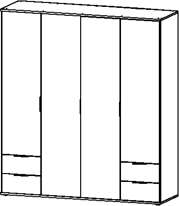 Drehtürenschrank, Twin