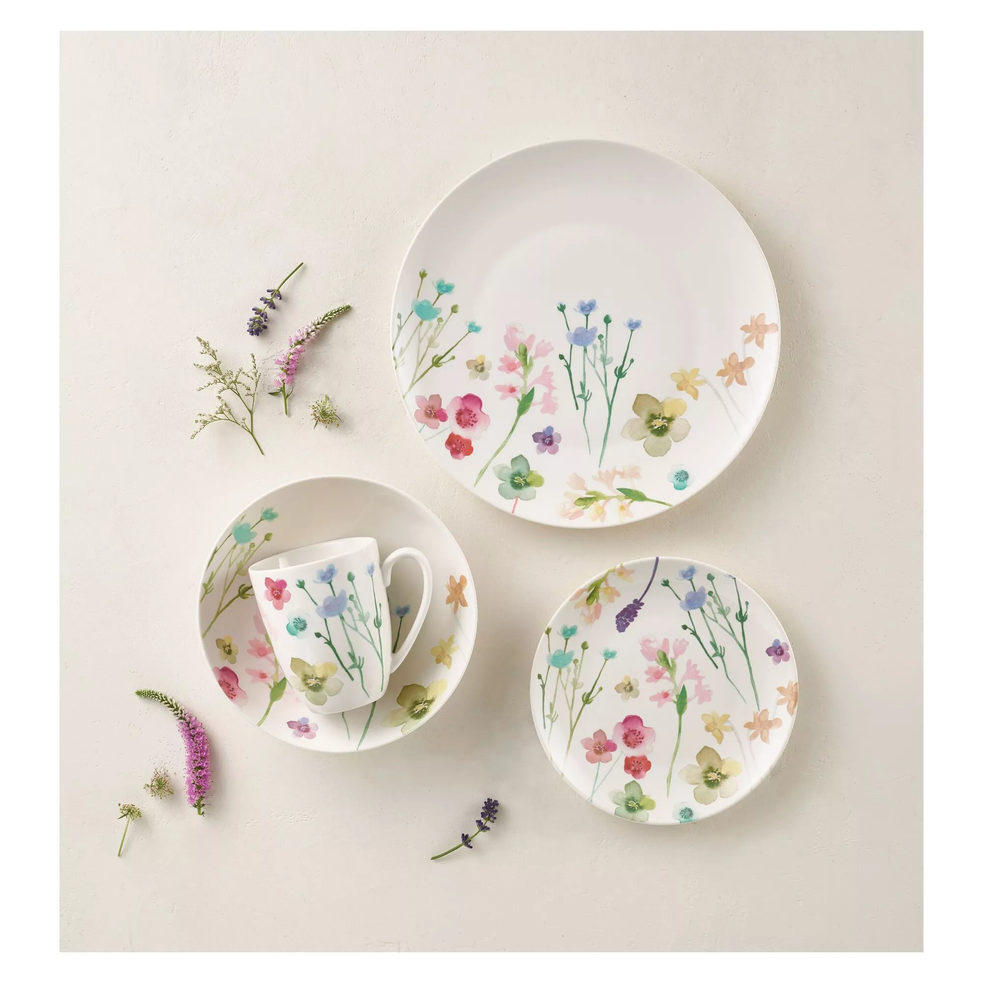 Teller, Porzellan , Floral, Wildwood