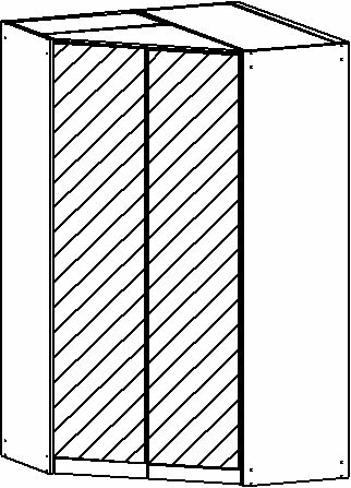 Drehtüren-Eckschrank, Celle