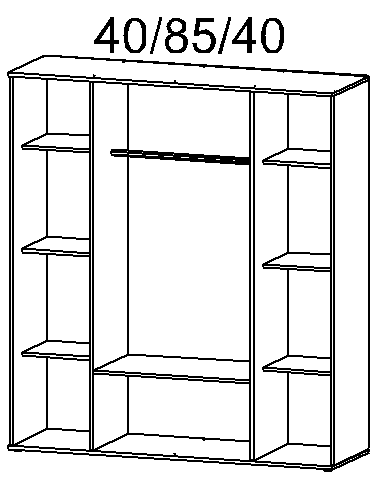 Drehtürenschrank, Twin