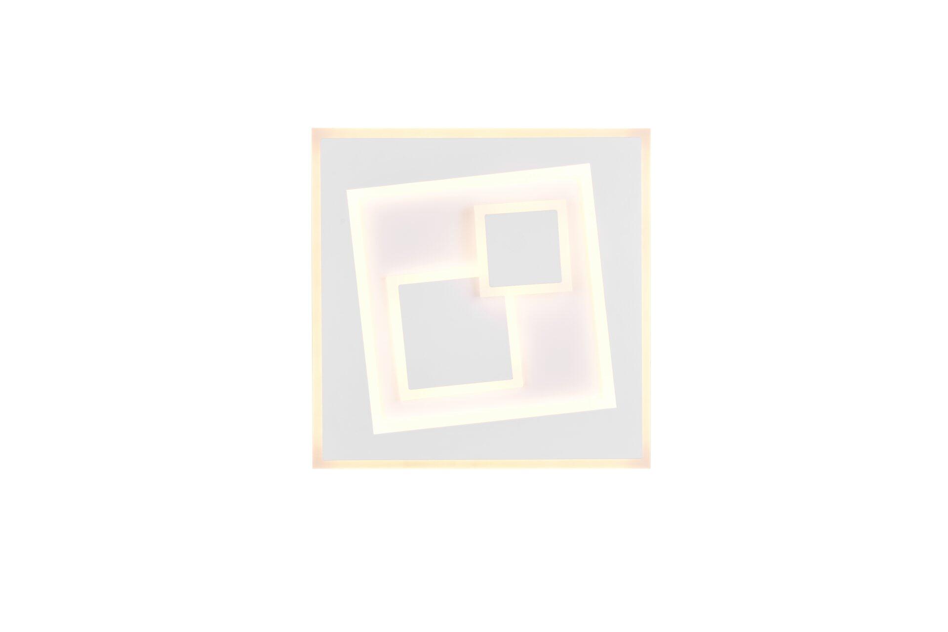 Deckenleuchte Degas mit quadratischem, ineinander verschachtelten Rahmen-Design und stufenlos einstellbarer Lichtfarbe.