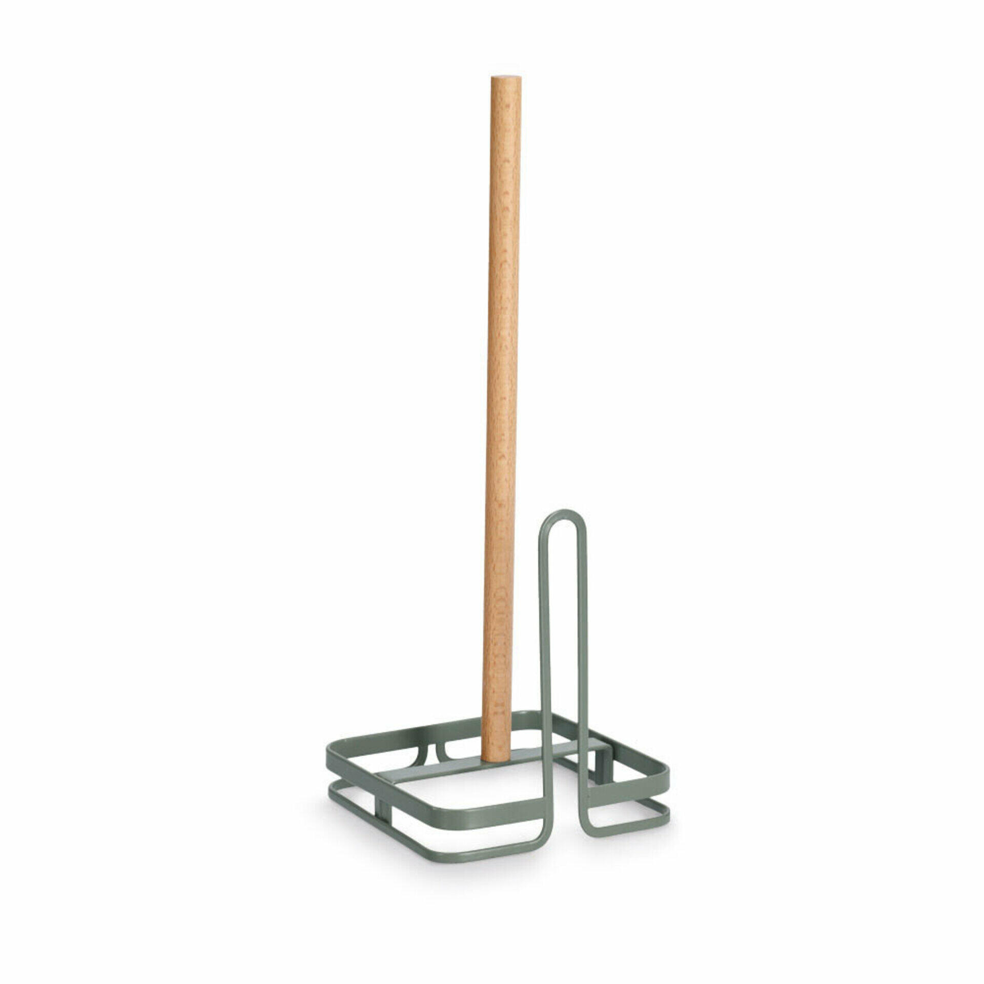 Zeller Present Braun Küchenrollenhalter – Salbeigrün – Ca.13x35x13cm