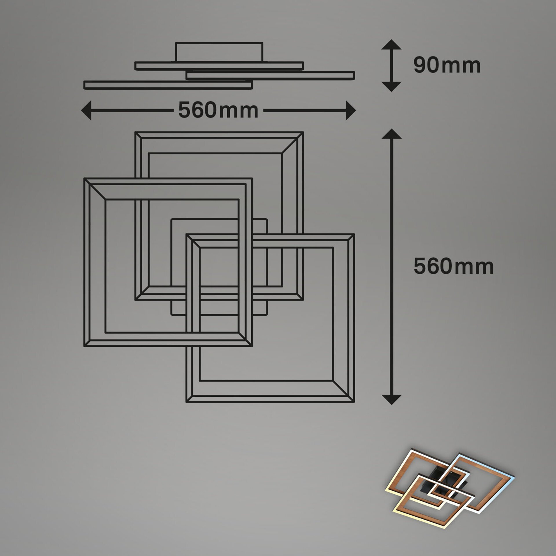 Deckenleuchte, Frame