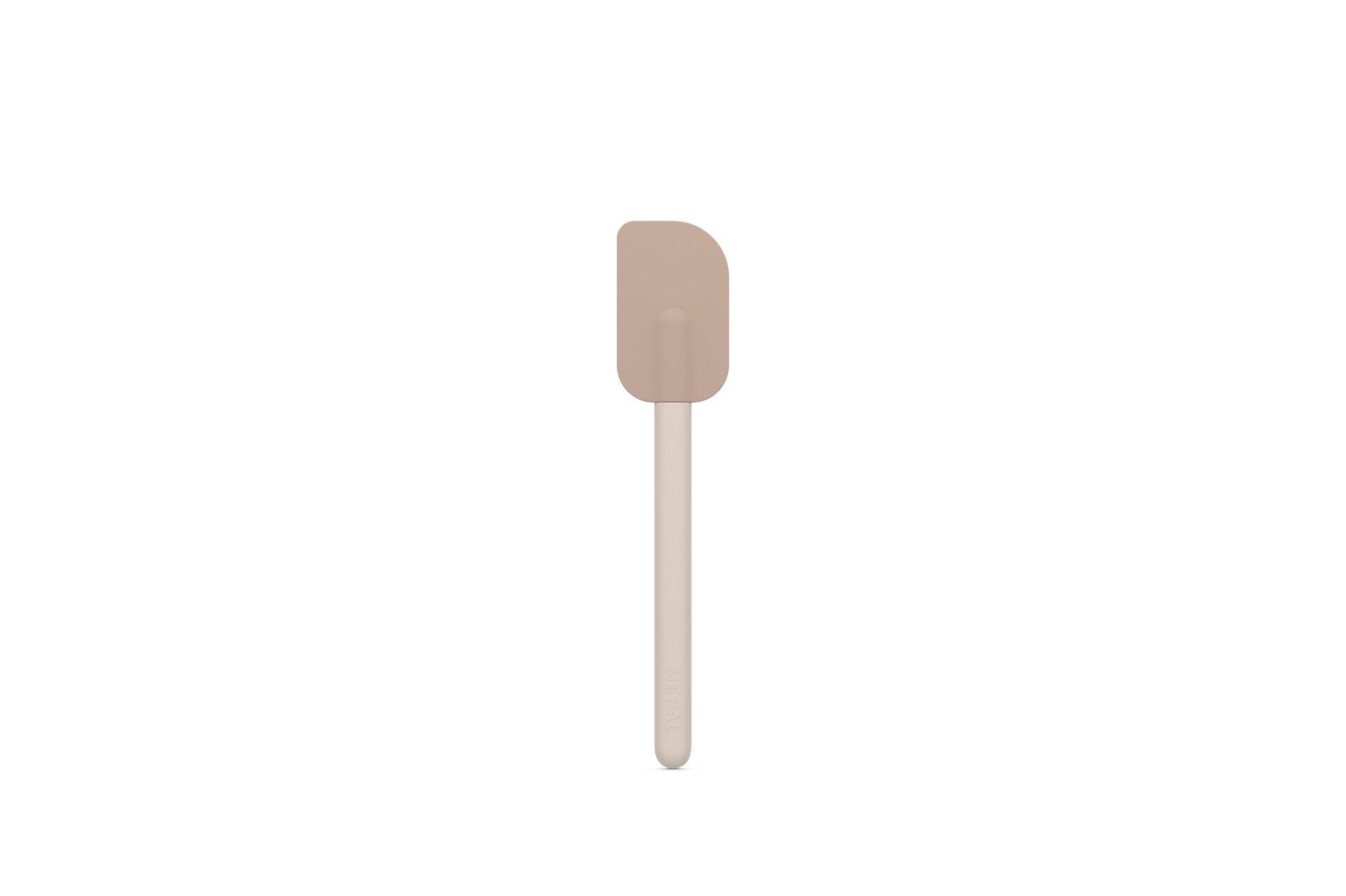 Küchensilikonspatel Chef it in hellbeige mit abgerundeter Schaufel und langem, leicht spitz zulaufendem Griff.