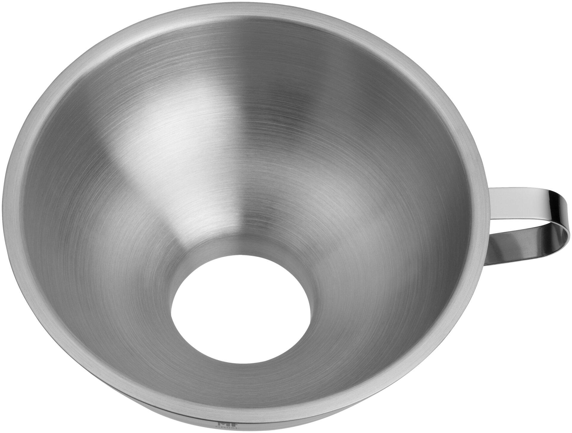 WMF Gourmet Marmeladentrichter aus Edelstahl mit breiter Öffnung, konischer Form und Griff zur einfachen Handhabung.