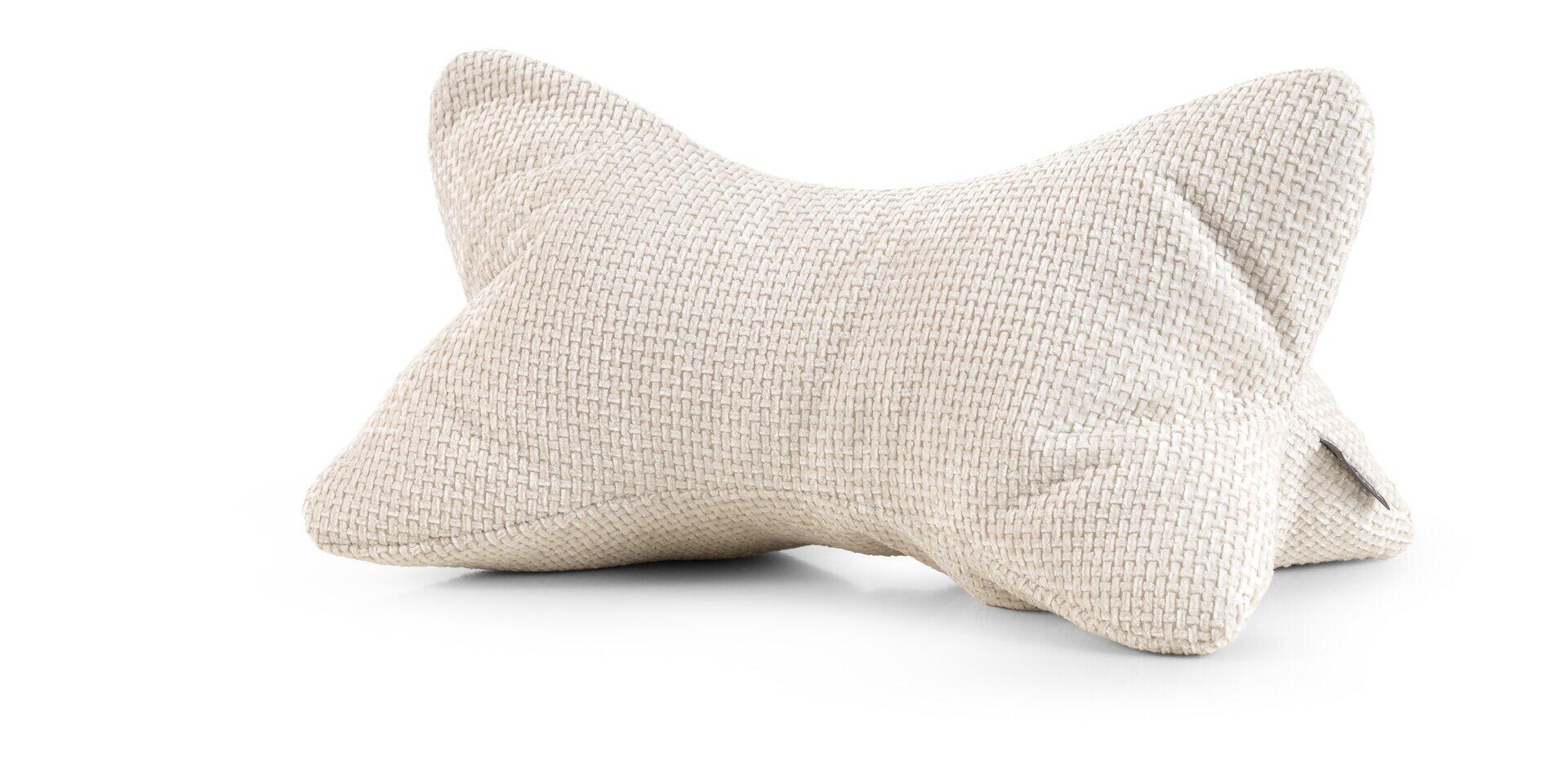 Nackenkissen Leseknochen Arlo in hellbeige mit ergonomischer Wölbung für optimale Nackenstütze.