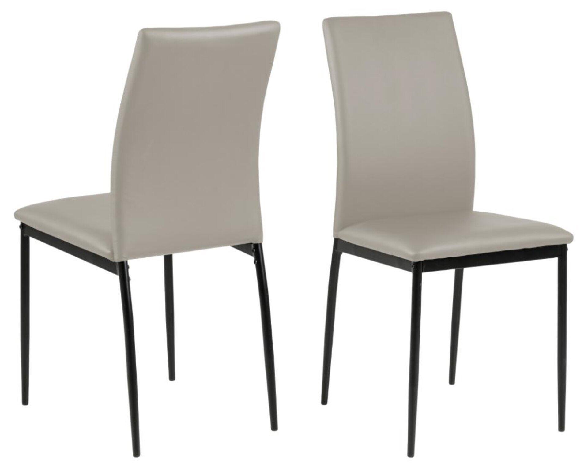 Actona Braun Esszimmerstuhl, Demina – Taupe – Ca. 43,5X92x53cm