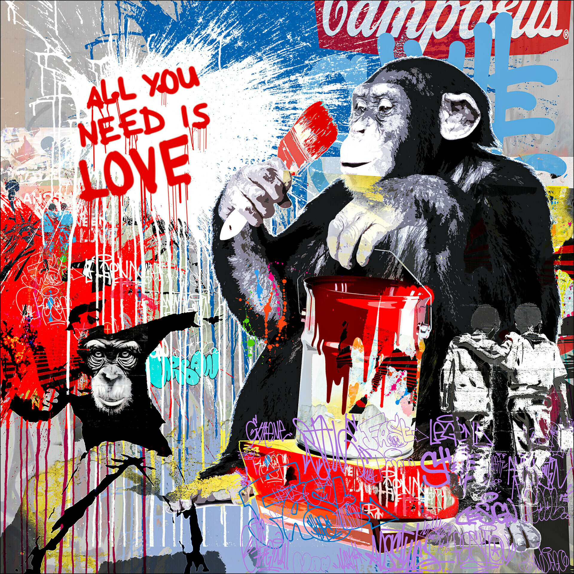 Glas-Art, Painting Monkey