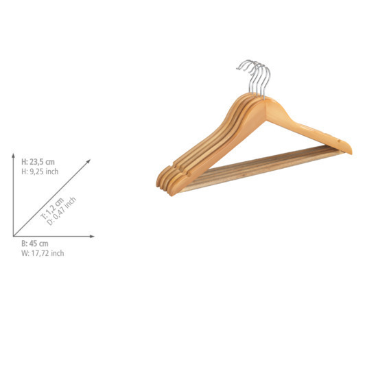 Kleiderbügel, B: 45cm, H: 23,5cm, T: 1,2cm 17219005100