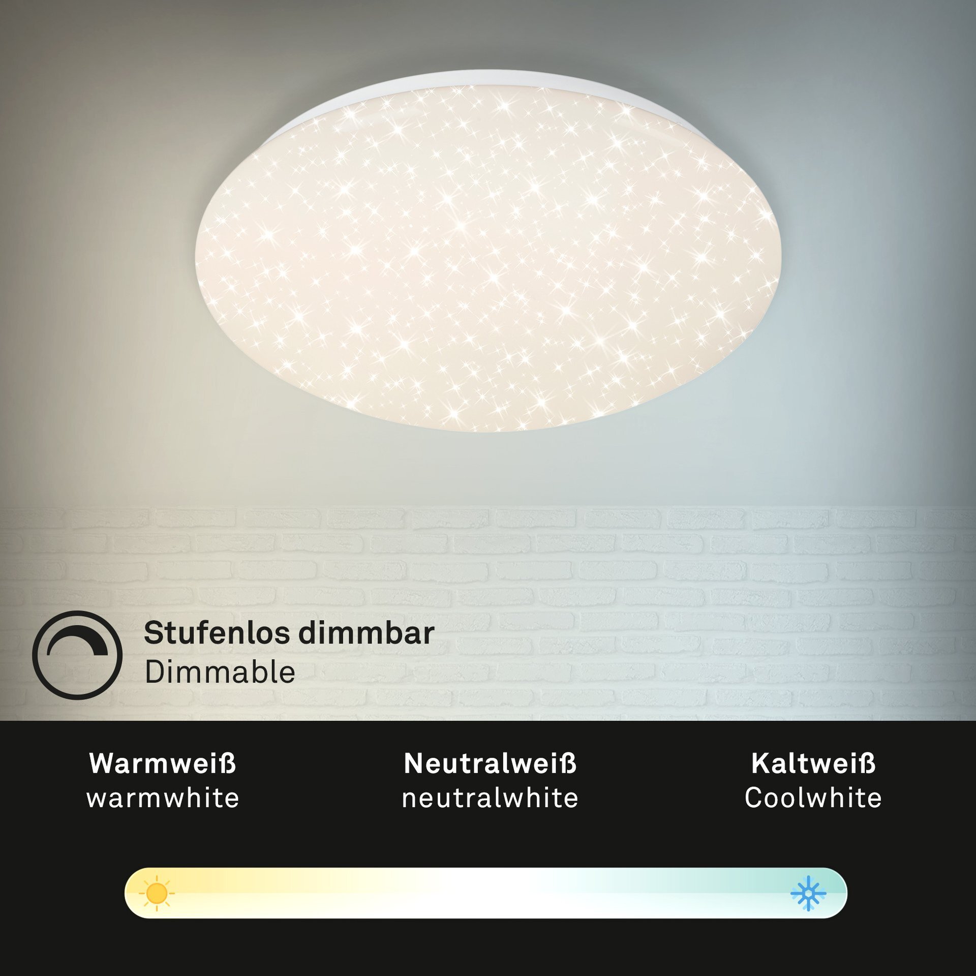 Wand- und Deckenleuchte, Verb