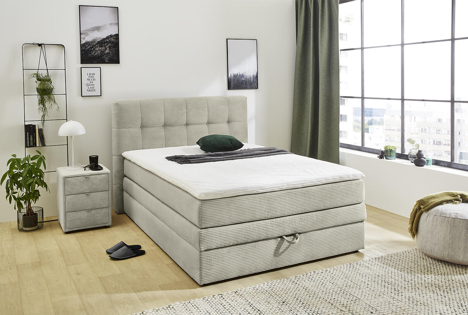Boxspringbett m bk, Amy