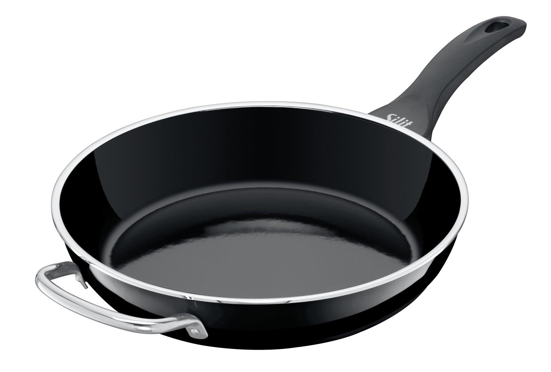 Silit Professional Stielpfanne, Ø 28 cm, mit Antihaftbeschichtung und Metallbügel am Griff.