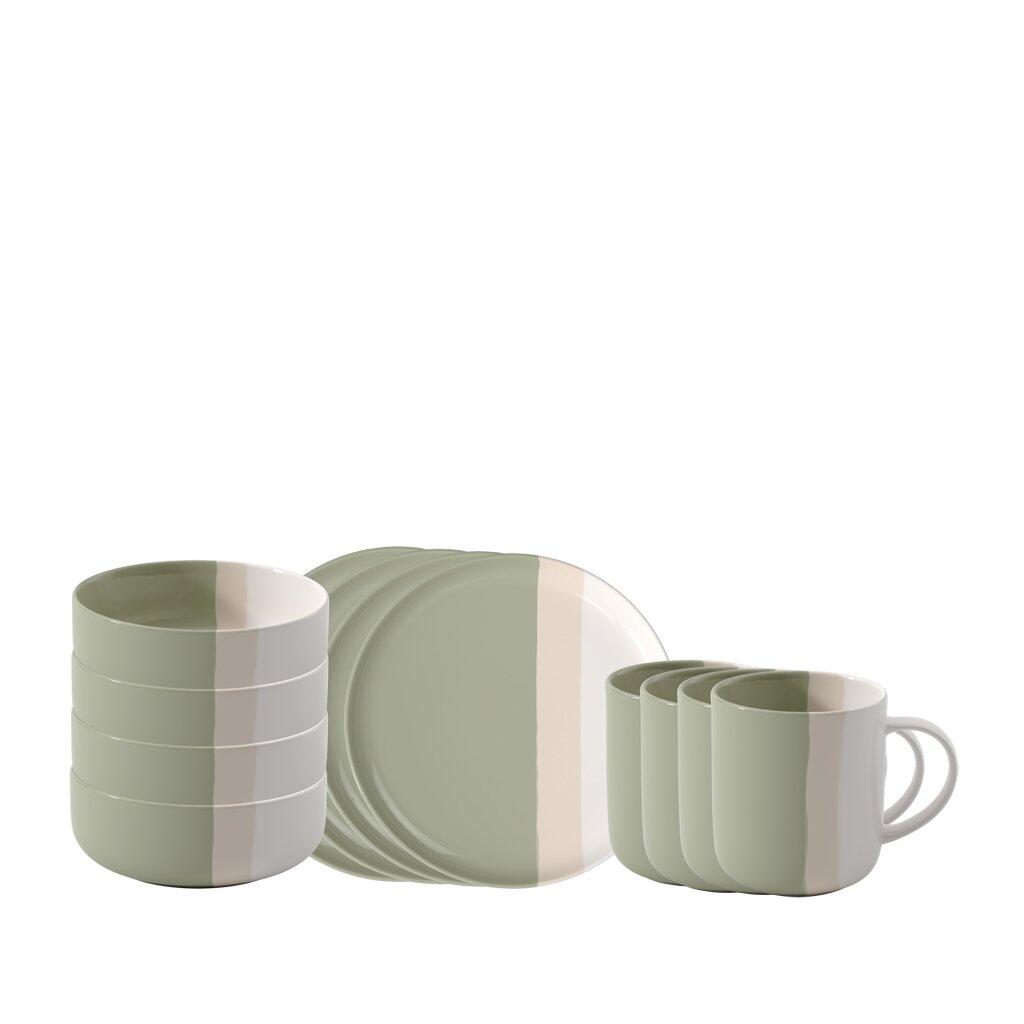 Fruehstuecks Set 12tlg., PastelPopGreen